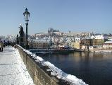 Prag Winter - Karlsbrücke und Burg